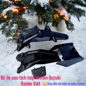 Dè 3 món chống gãy vân Carbon cho Suzuki Raider Fi